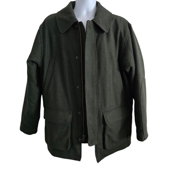 L L Bean Maine Guide Wool Parka Mens Size Medium Loden Heather Green  PrimaLoft - Picture 1 of 15